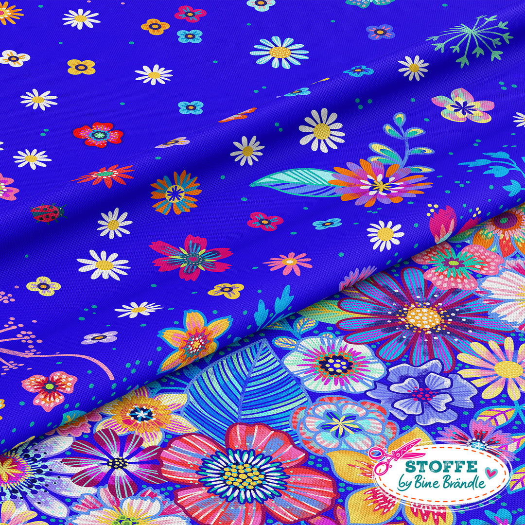 Blumenmeer Dunkelblau – Stoff