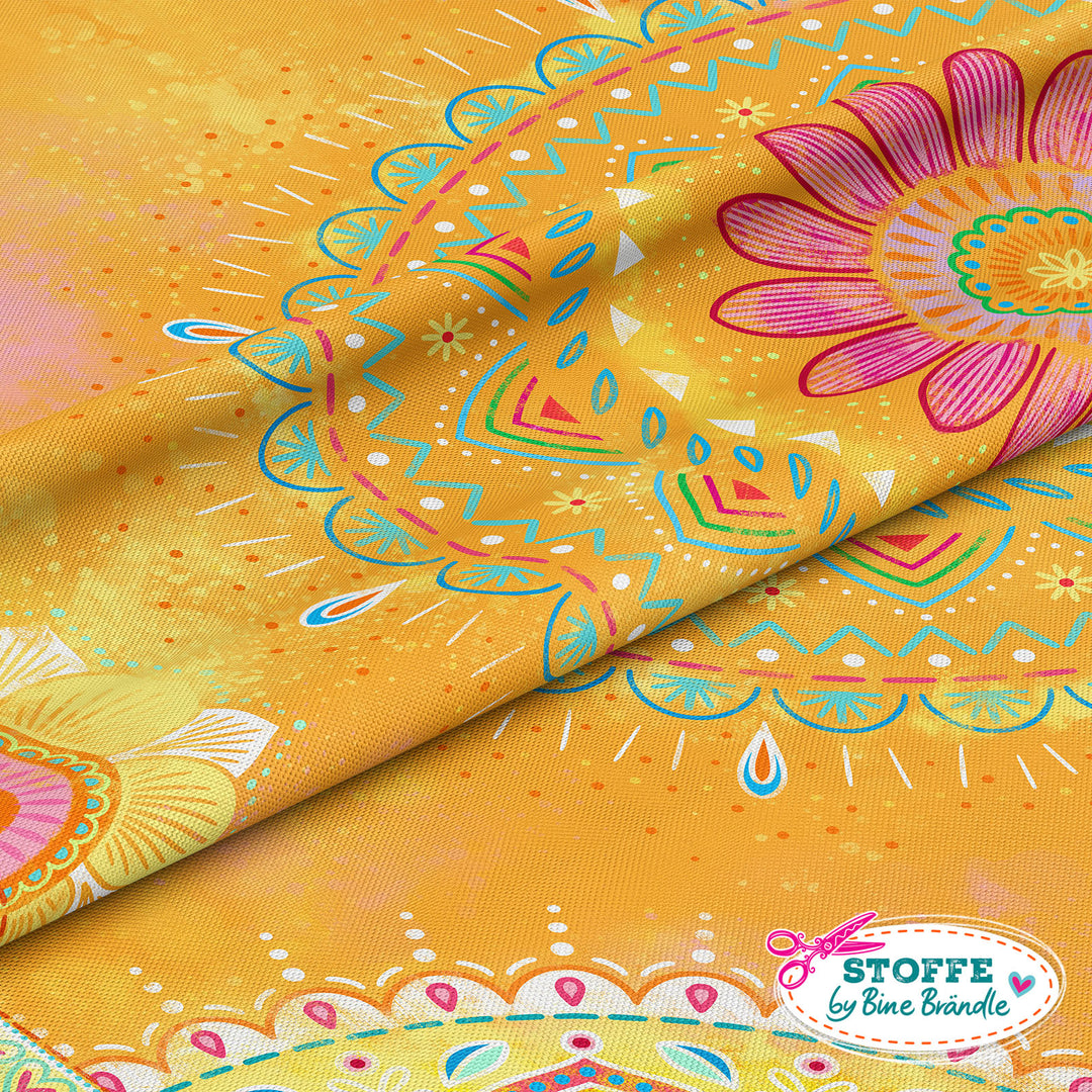 B-Ware Mandalas orange – Stoff