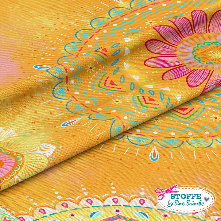 B-Ware Mandalas orange – Stoff