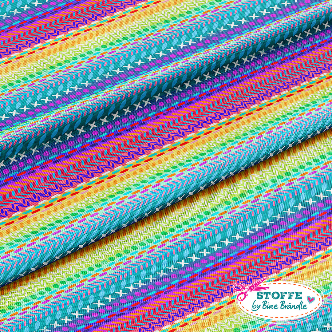 Patchwork Nähte bunt - Stoff