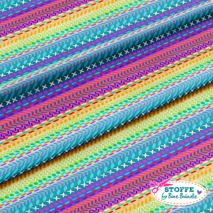 Patchwork Nähte bunt - Stoff
