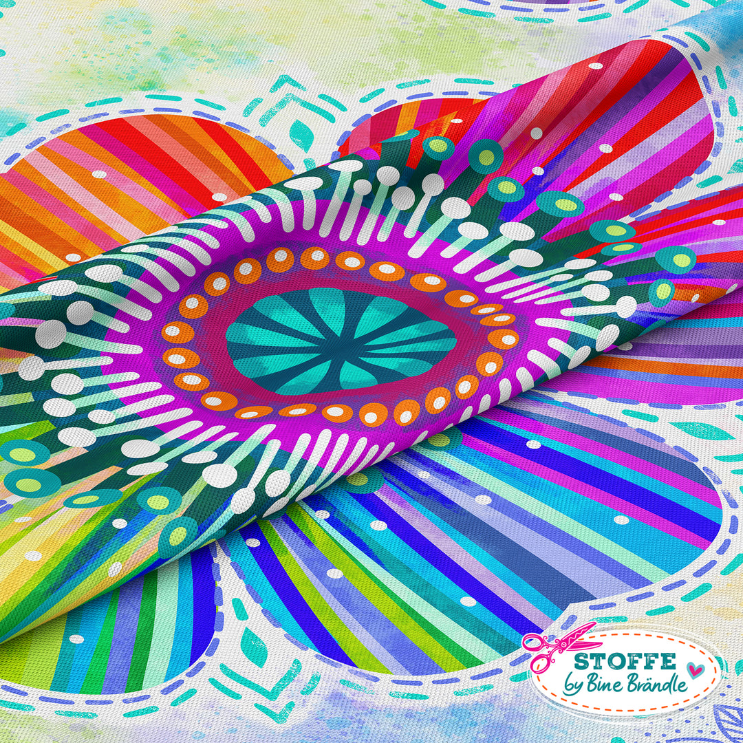 Regenbogenblume - Stoff