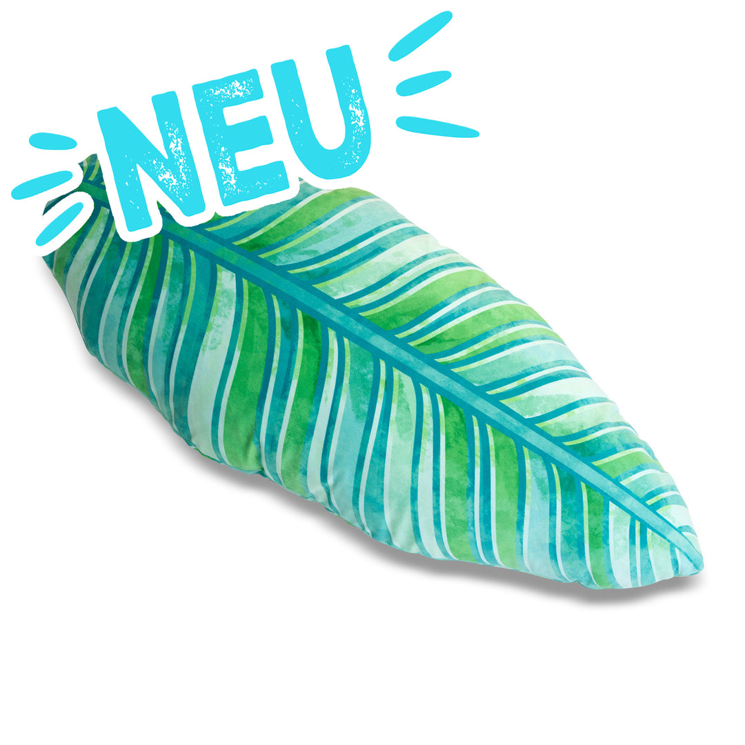 Lieblingskissen – Bananenblatt türkis 80 cm