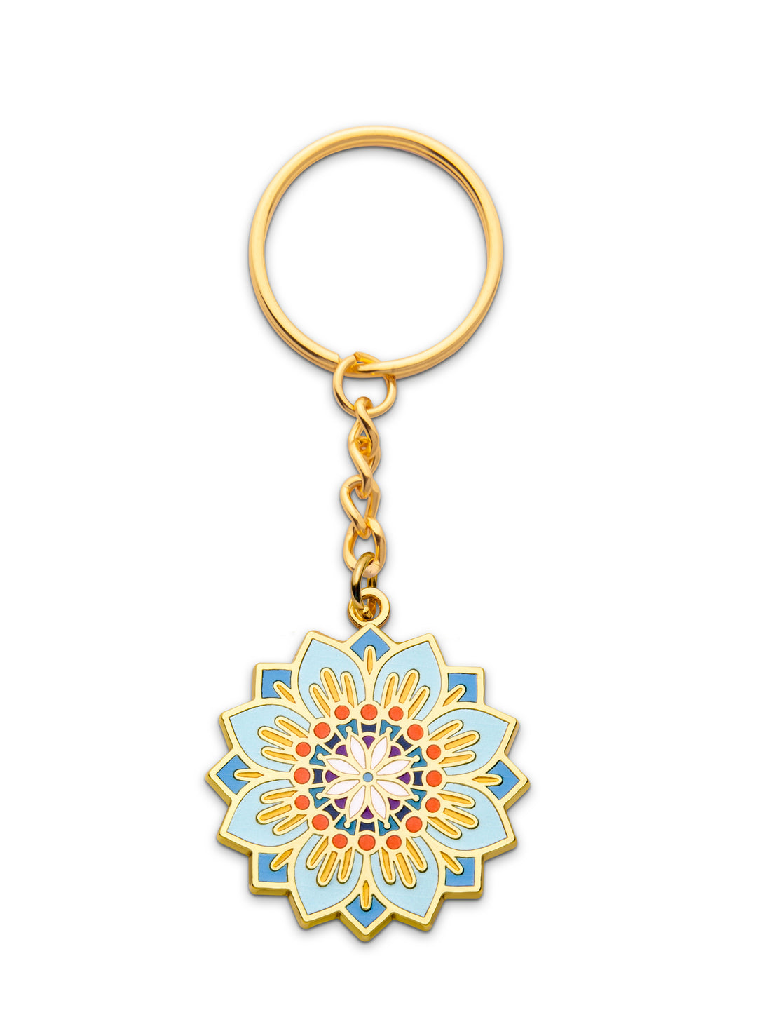 Schlüsselanhänger türkise Blume