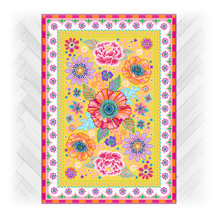 Teppich - Blumen Zauber - Gelb