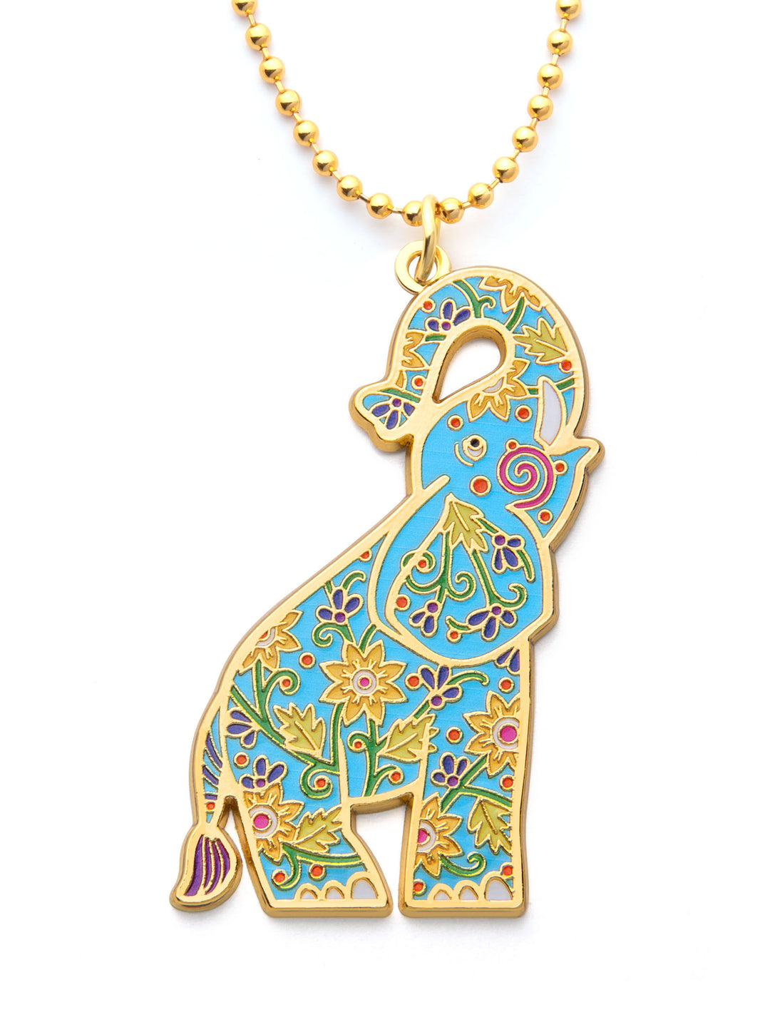 Halskette Elefant hellblau