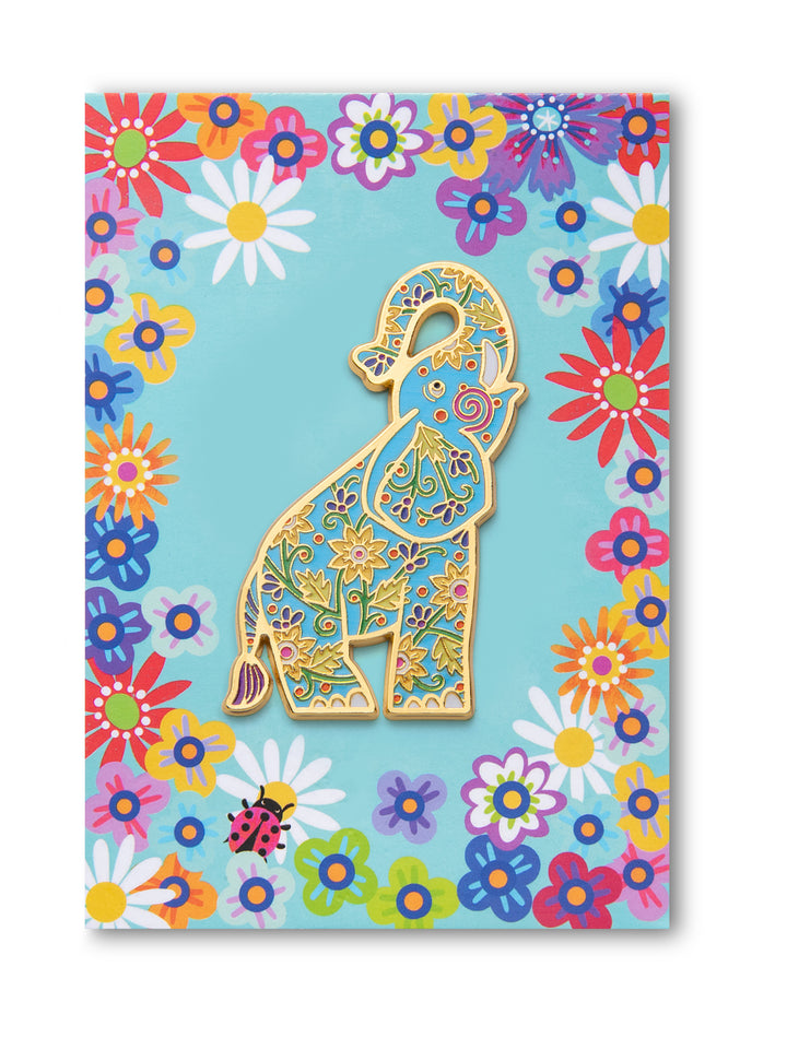 Pin Elefant hellblau