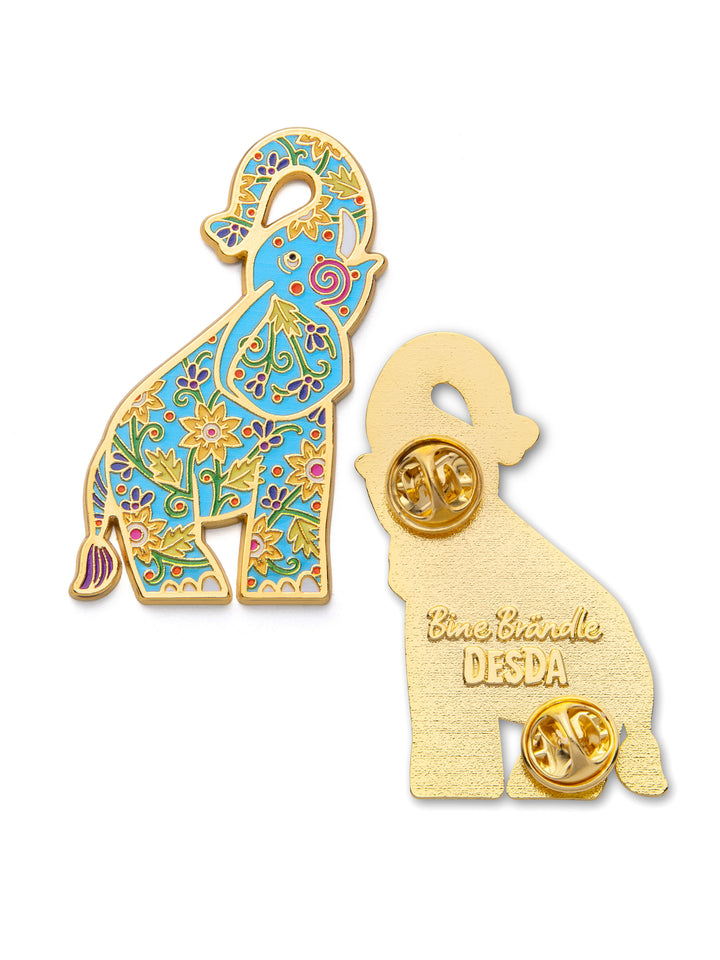 Pin Elefant hellblau