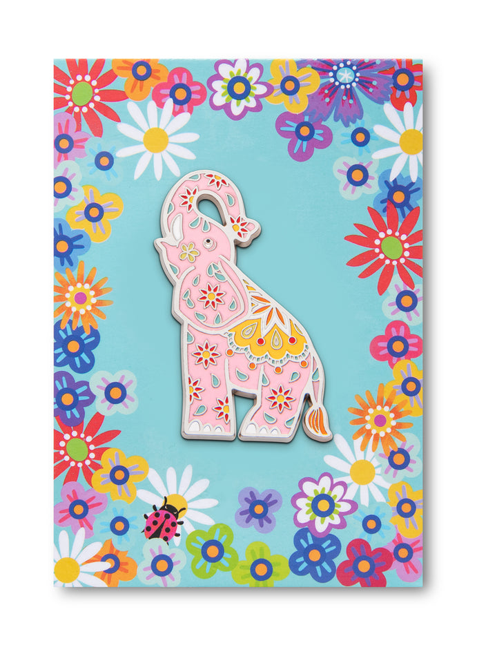 Pin Elefant rosa
