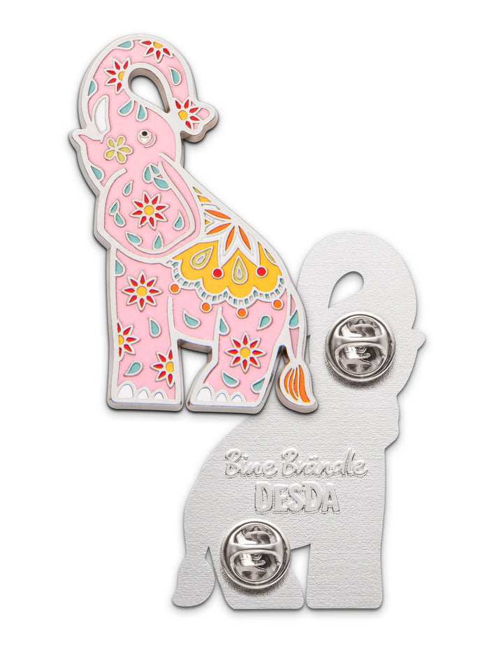 Pin Elefant rosa