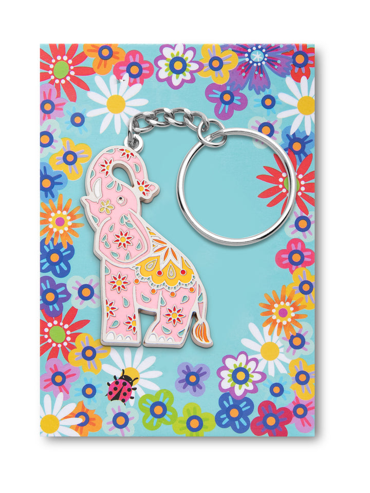 Schlüsselanhänger Elefant rosa
