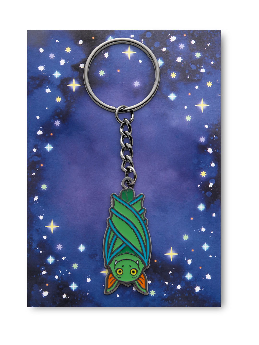 Schlüsselanhänger Fledermaus hängend