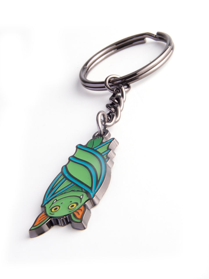 Schlüsselanhänger Fledermaus hängend