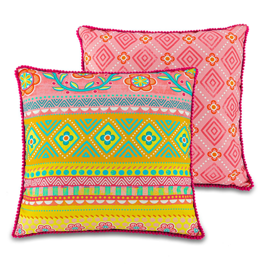Dekokissen - Bordürenliebe Gelb - 40 x 40 cm