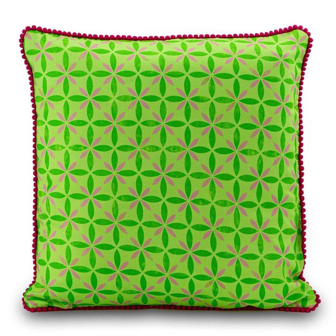 Dekokissen - Bordürenliebe Grün - 40 x 40 cm