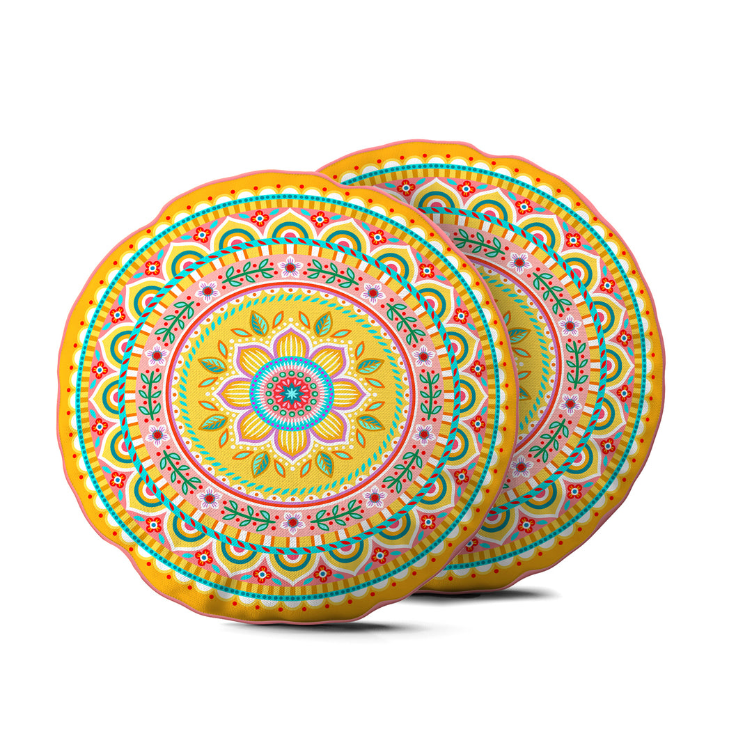 Lieblingskissen – Jasmin gelb ⌀ 50 cm