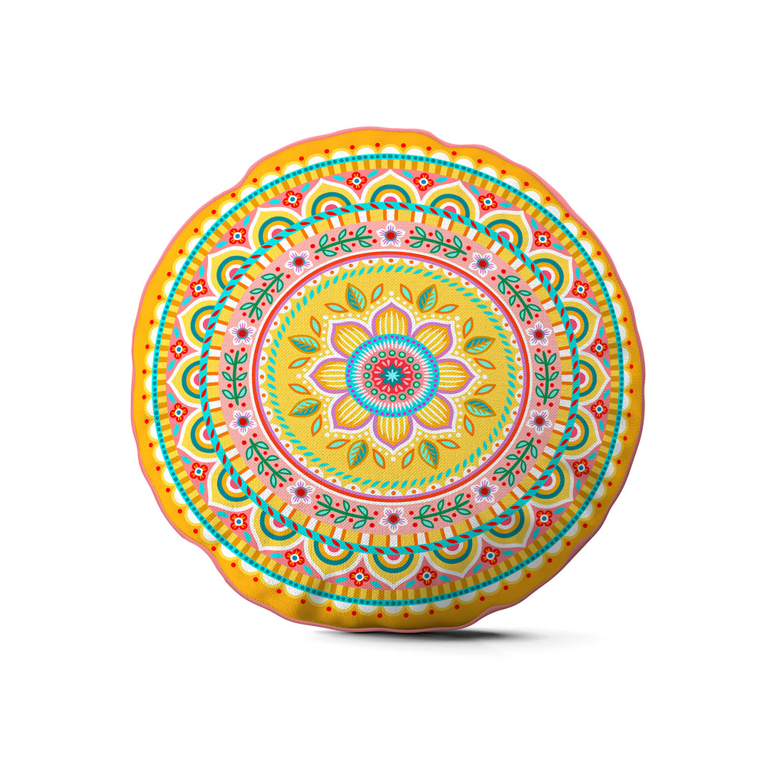 Lieblingskissen – Jasmin gelb ⌀ 50 cm