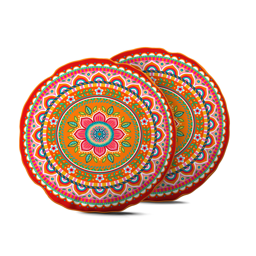 Lieblingskissen – Jasmin orange ⌀ 50 cm