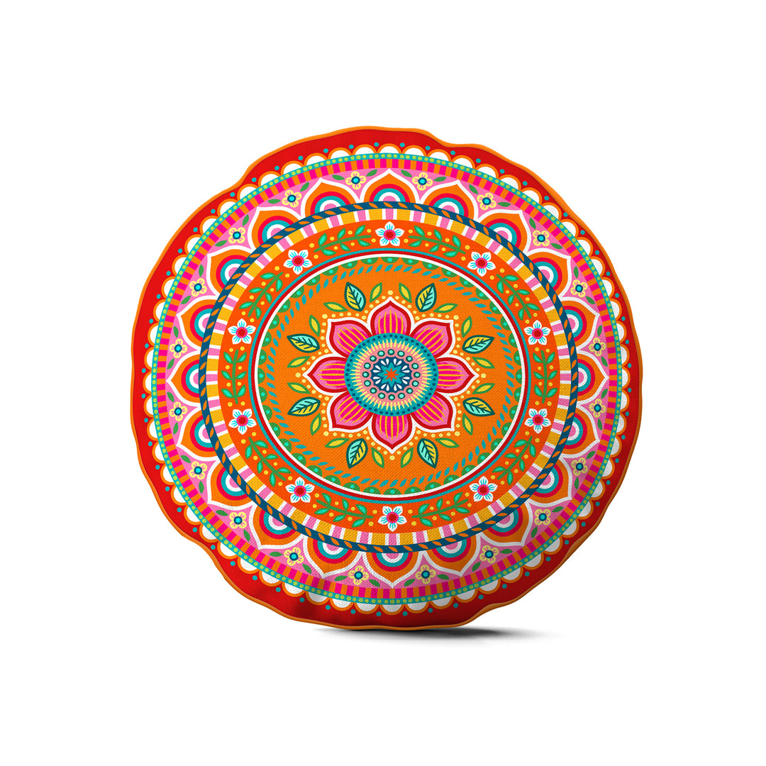 Lieblingskissen – Jasmin orange ⌀ 50 cm
