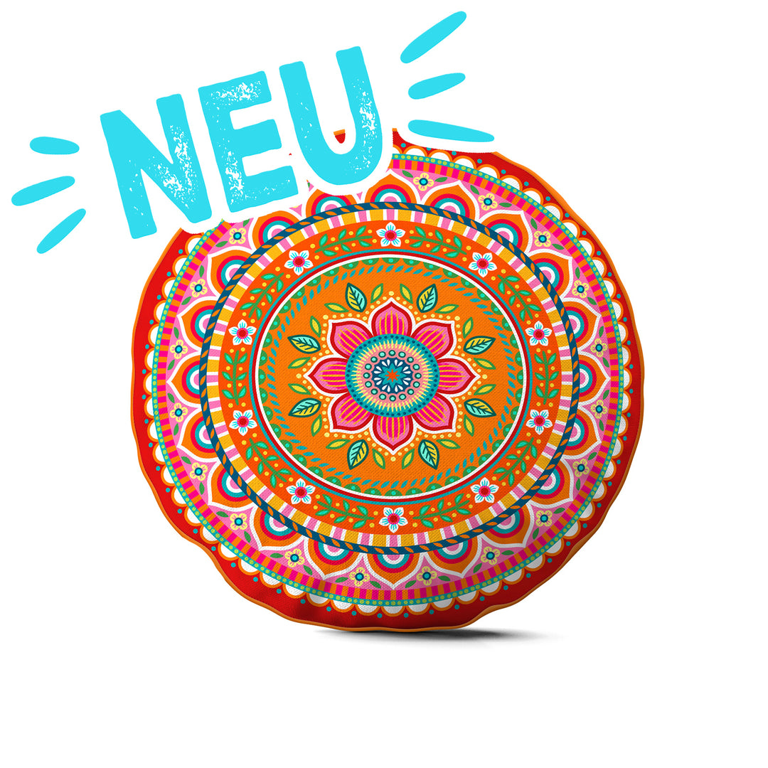 Lieblingskissen – Jasmin orange ⌀ 50 cm