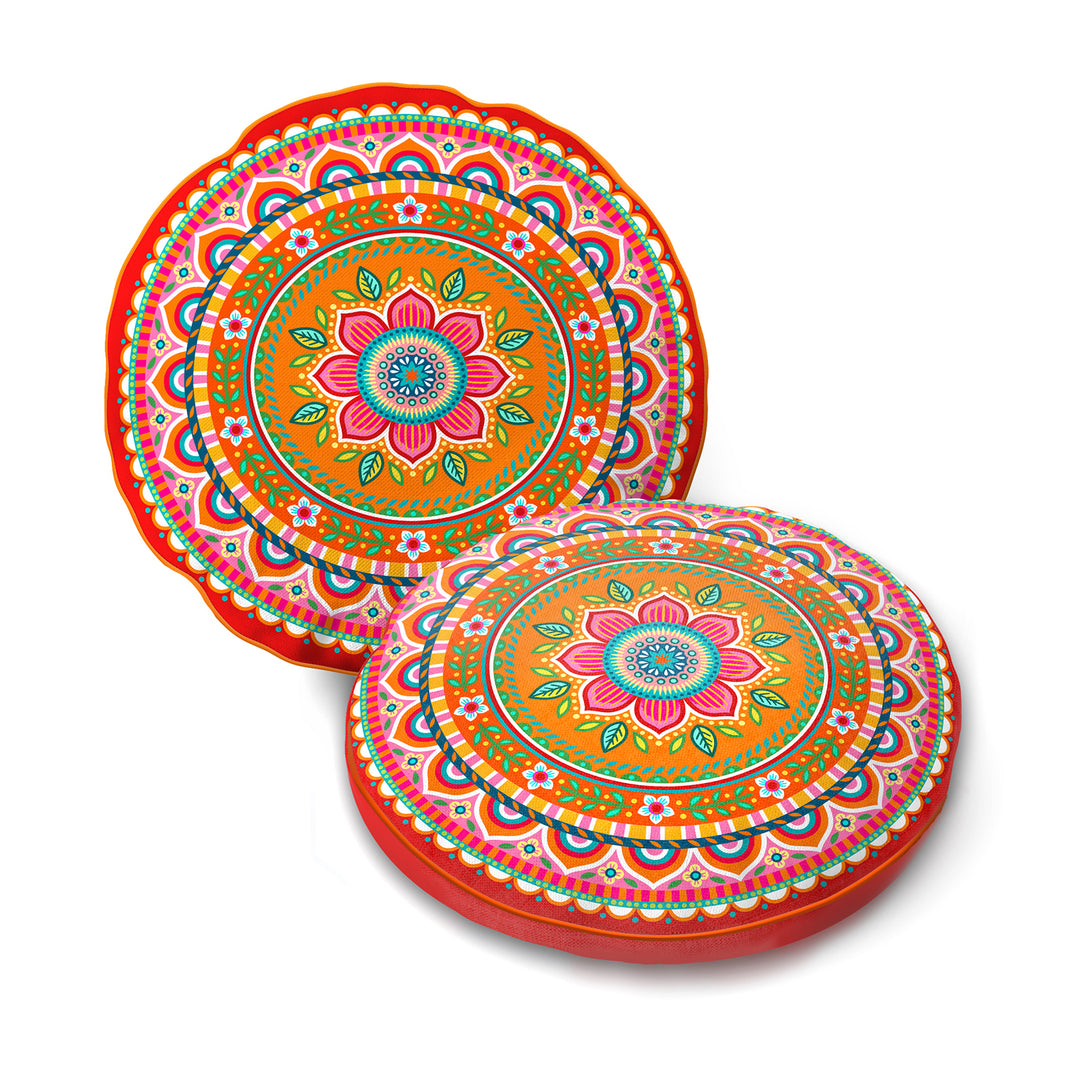 Lieblingskissen – Jasmin orange ⌀ 50 cm