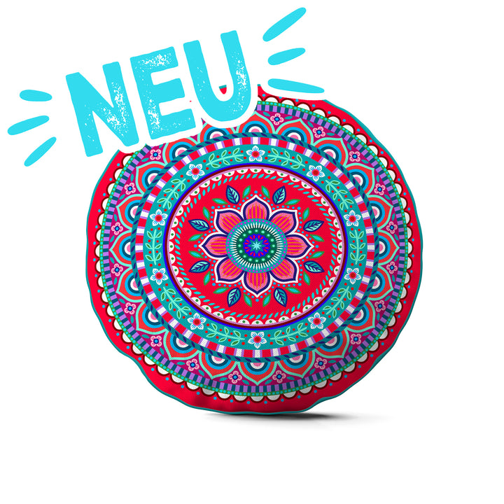 Lieblingskissen – Jasmin rot ⌀ 50 cm