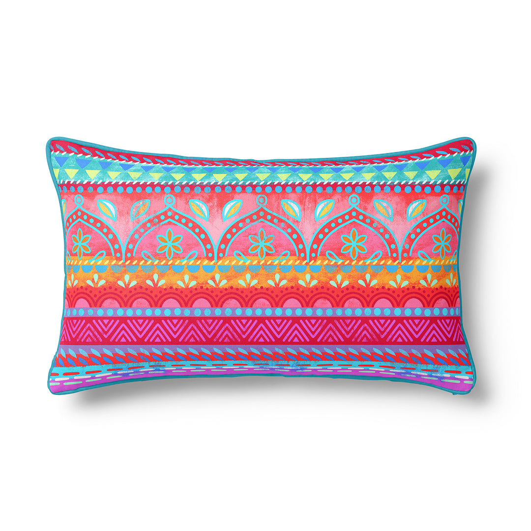 Dekokissen - Boho Pink Orange - 60 x 30 cm