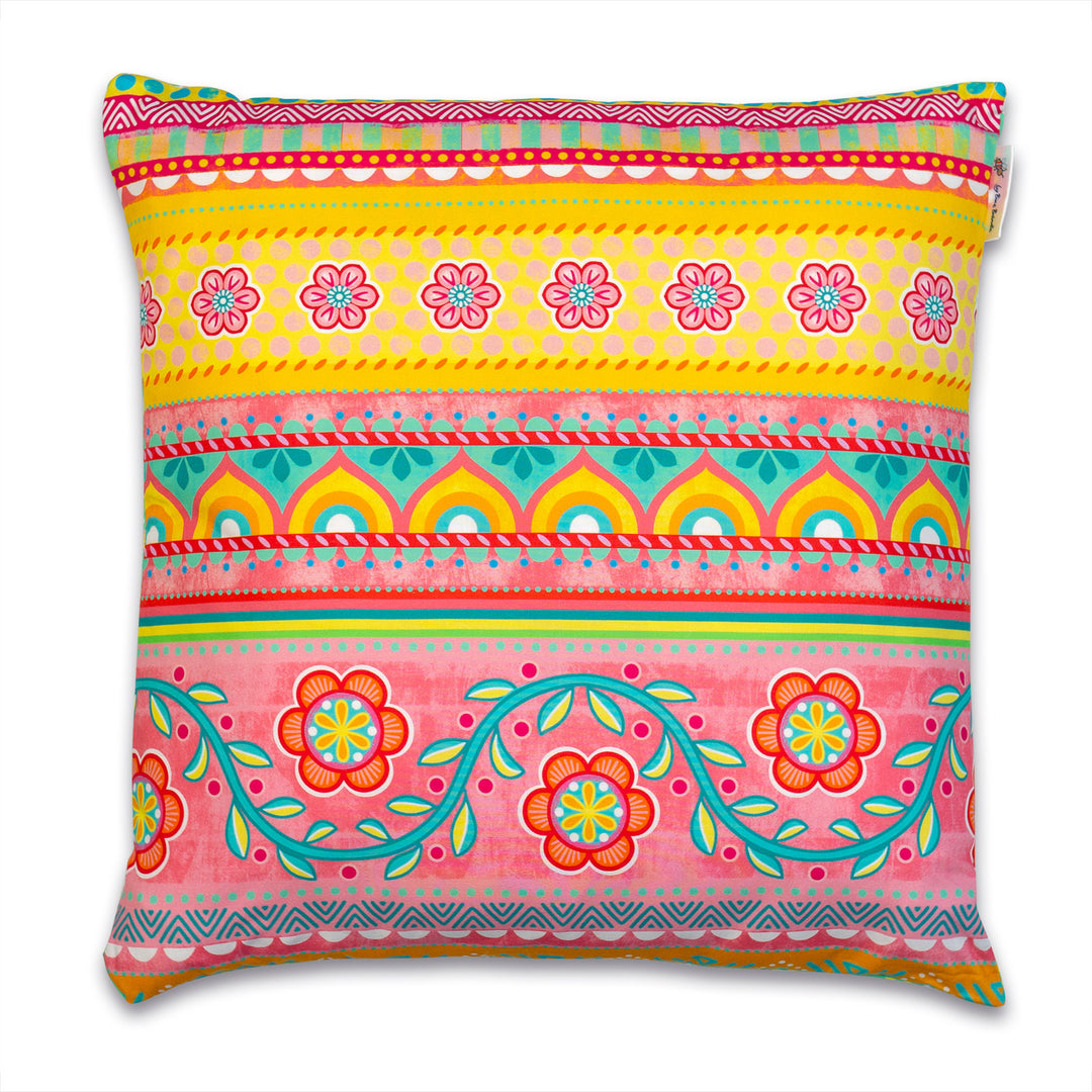 Dekokissen - Bordürenliebe Gelb - 50 x 50 cm