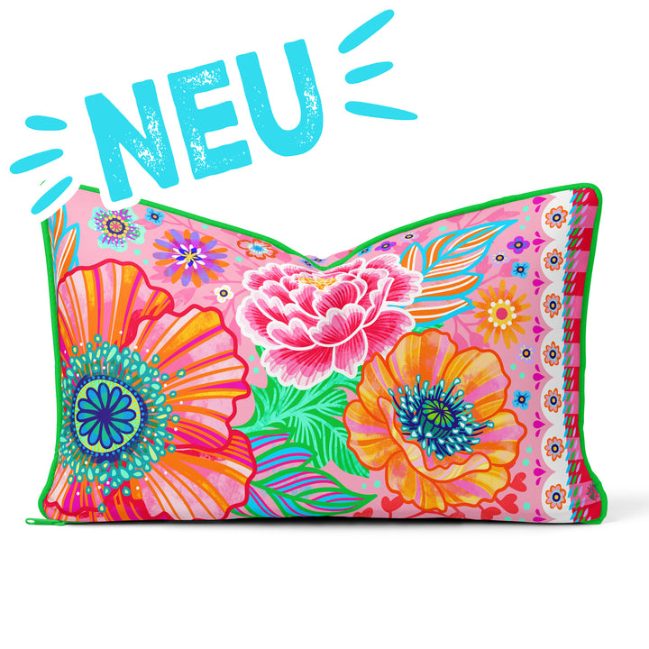 Lieblingskissen – Blumenzauber rosa 60 cm x 30 cm