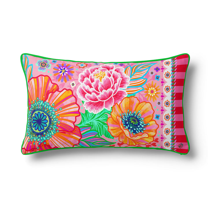 Lieblingskissen – Blumenzauber rosa 60 cm x 30 cm