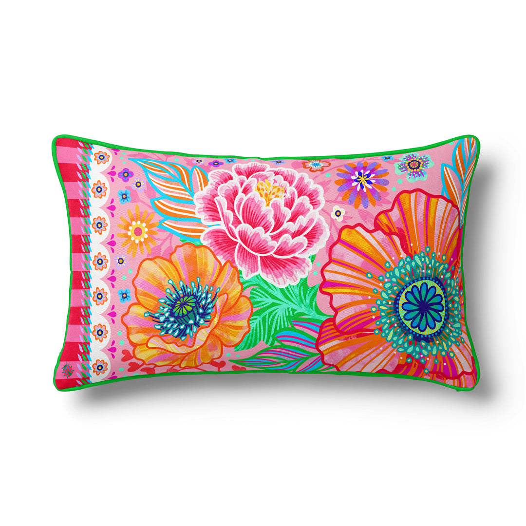 Lieblingskissen – Blumenzauber rosa 60 cm x 30 cm