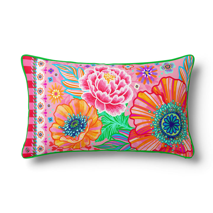 Lieblingskissen – Blumenzauber rosa 60 cm x 30 cm