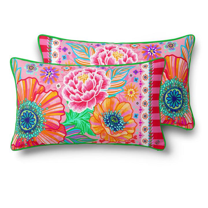 Lieblingskissen – Blumenzauber rosa 60 cm x 30 cm