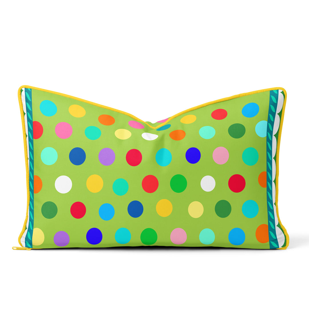 Lieblingskissen – Konfetti grün 60 cm x 30 cm