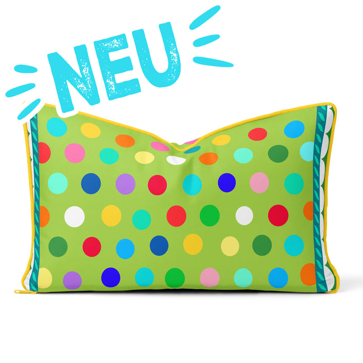 Lieblingskissen – Konfetti grün 60 cm x 30 cm