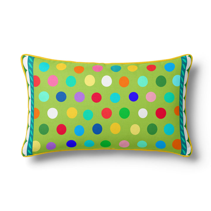 Lieblingskissen – Konfetti grün 60 cm x 30 cm