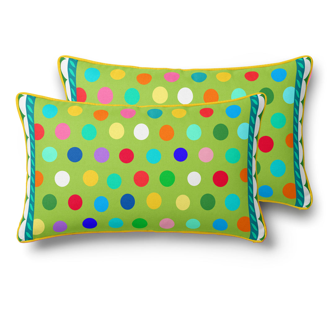 Lieblingskissen – Konfetti grün 60 cm x 30 cm