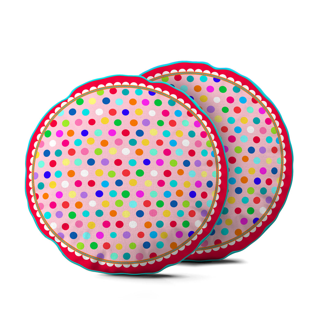 Lieblingskissen – Konfetti rosa ⌀ 50 cm