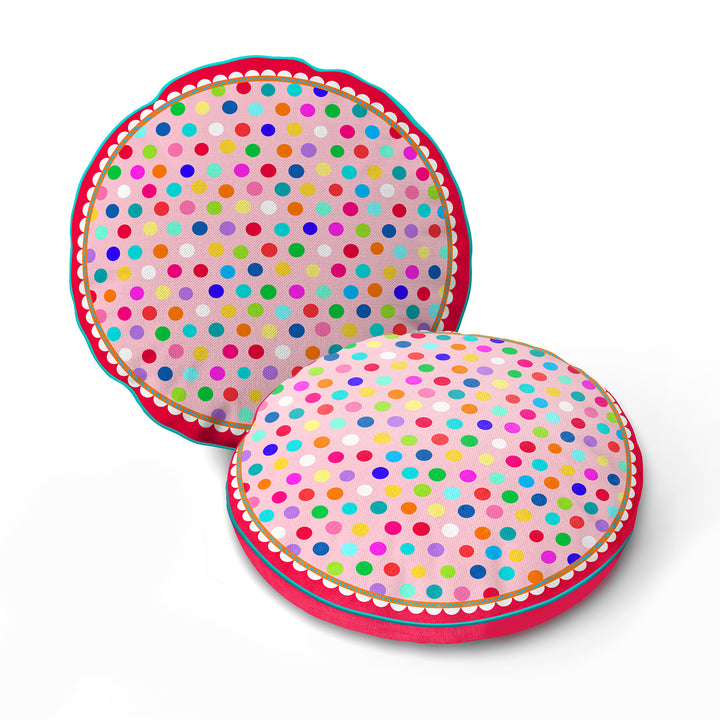 Lieblingskissen – Konfetti rosa ⌀ 50 cm