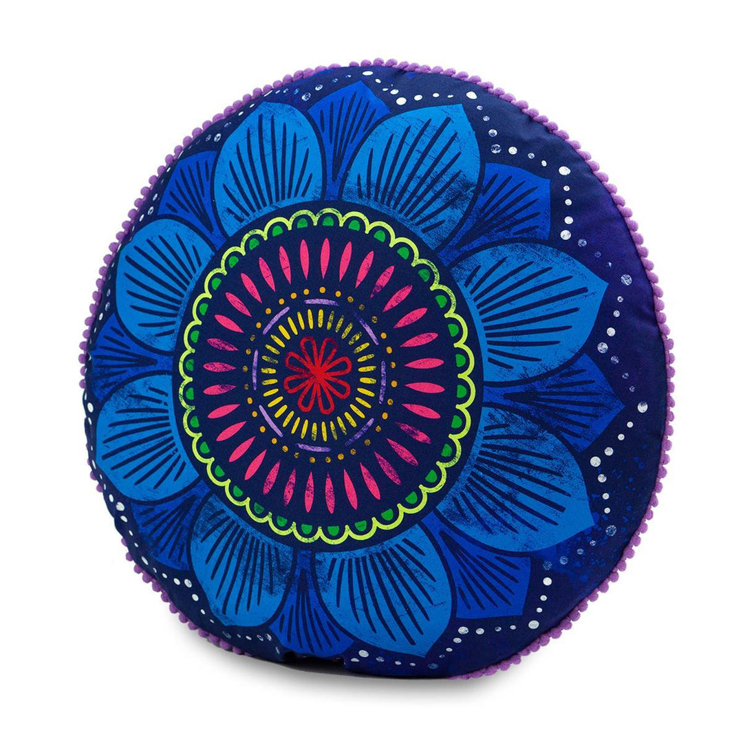 Dekokissen - Mandalablüte Blau - 42 cm