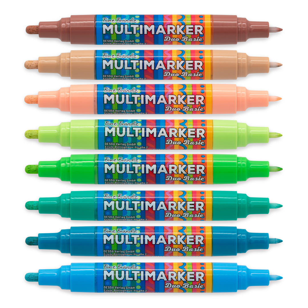 Multimarker Duo Basic Naturset 8 Stück
