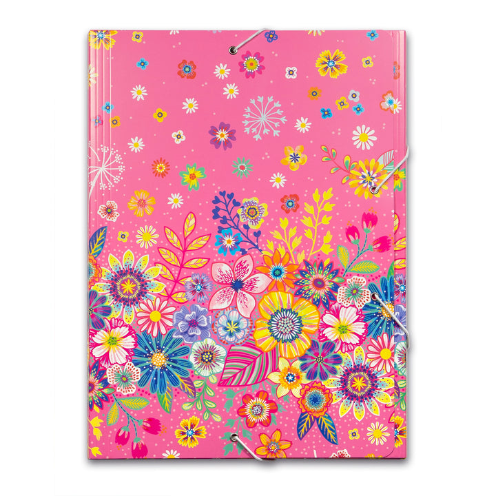 Sammelmappen, Folders für A4 - Mit elastischem Gummiband, Innenseite farbig