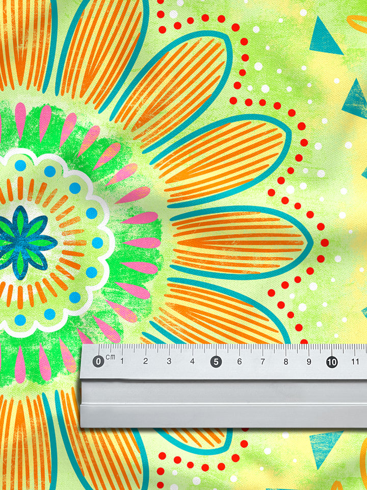B-Ware Mandalas grün – Stoff