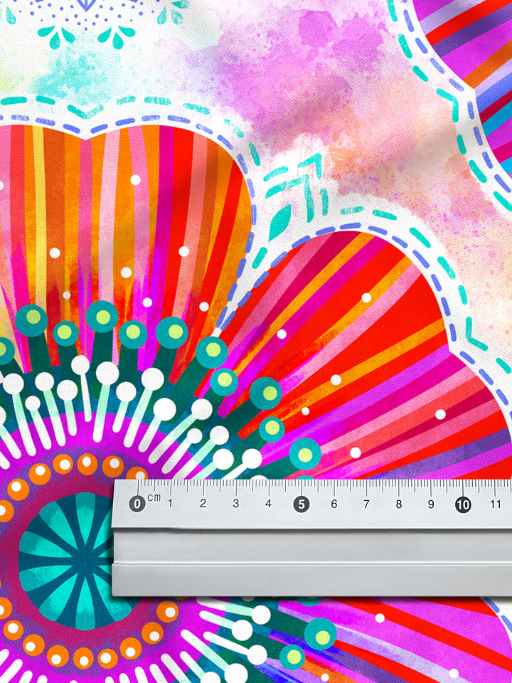 Regenbogenblume viele - Stoff