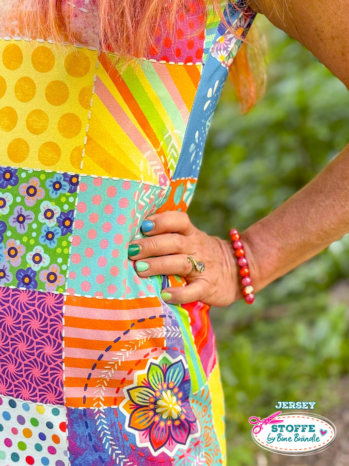 Patchwork Quadrate bunt - Stoff