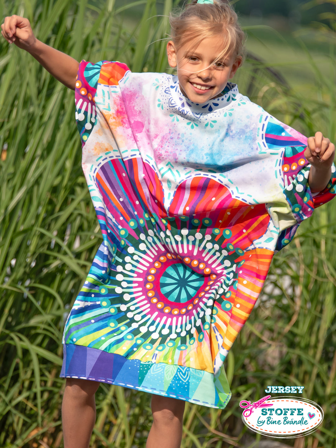 Regenbogenblume - Stoff