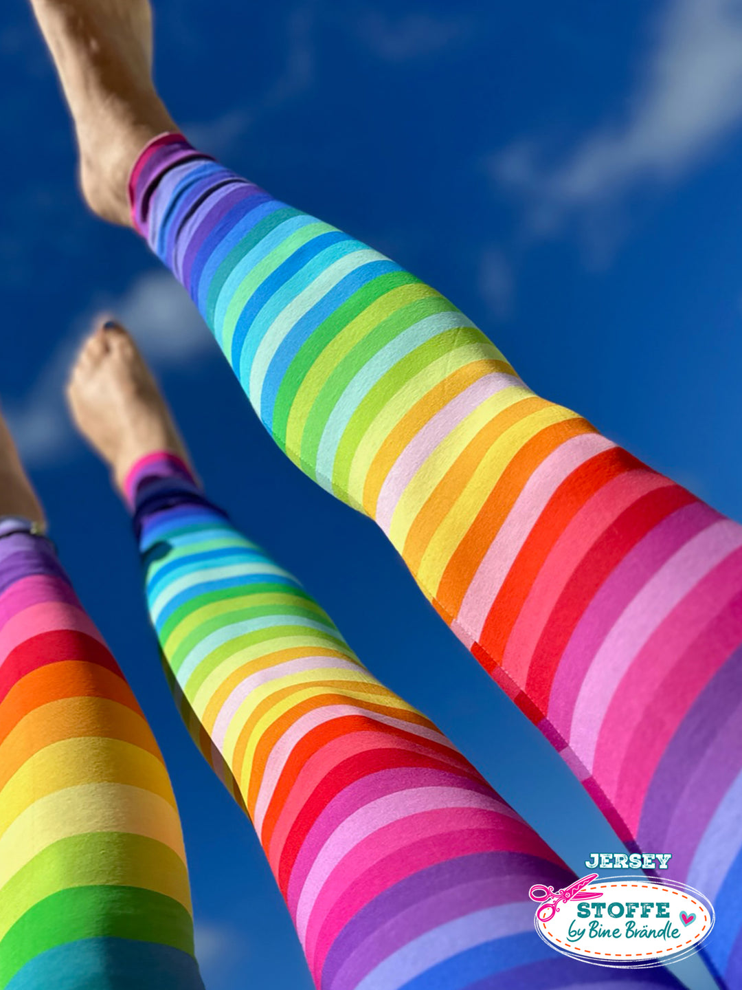 Streifenliebe Regenbogenbunt - Stoff Klassiker