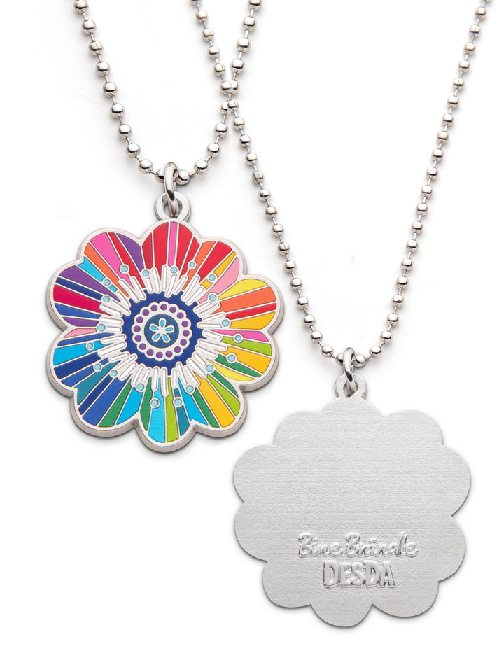 Halskette Blume Regenbogen