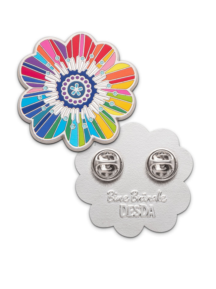 Pin Blume Regenbogen