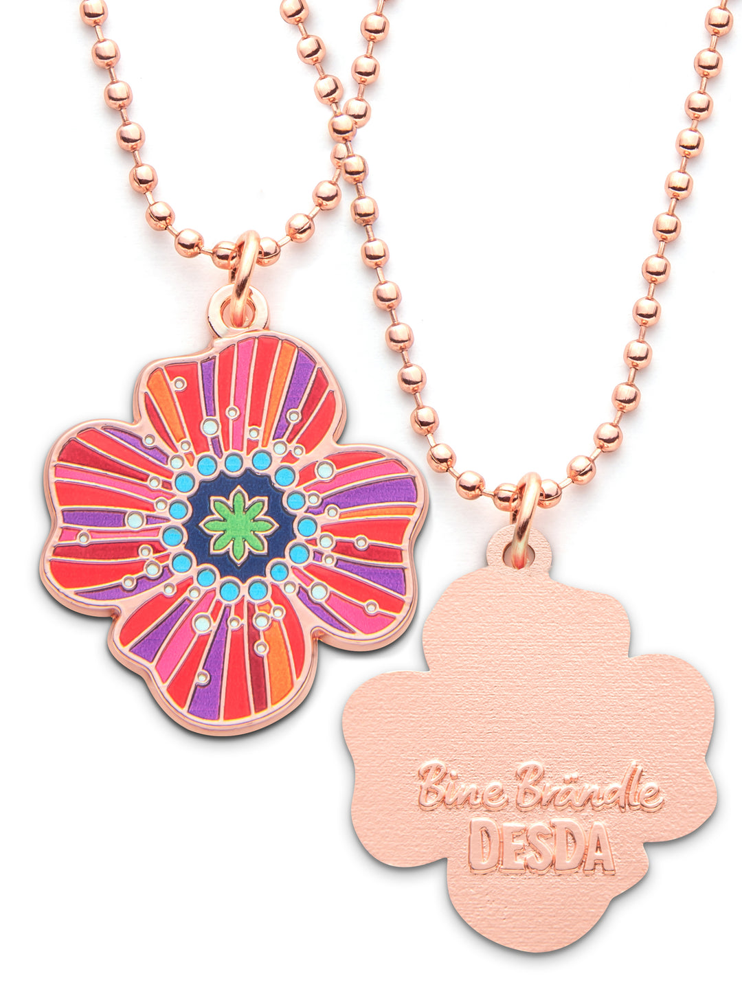 Halskette Mohn Blume